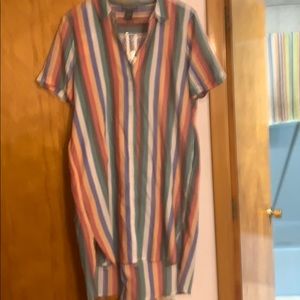 Chelsea & Theodore Multicolor Striped Dress